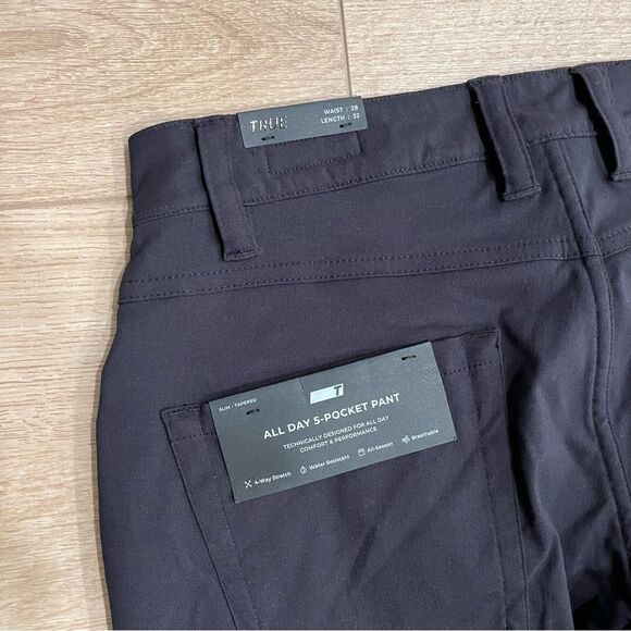 NWT TRUE linkswear Black All Day 5 Pocket Pant Slim Tapered Size 28x32 - Picture 9 of 9